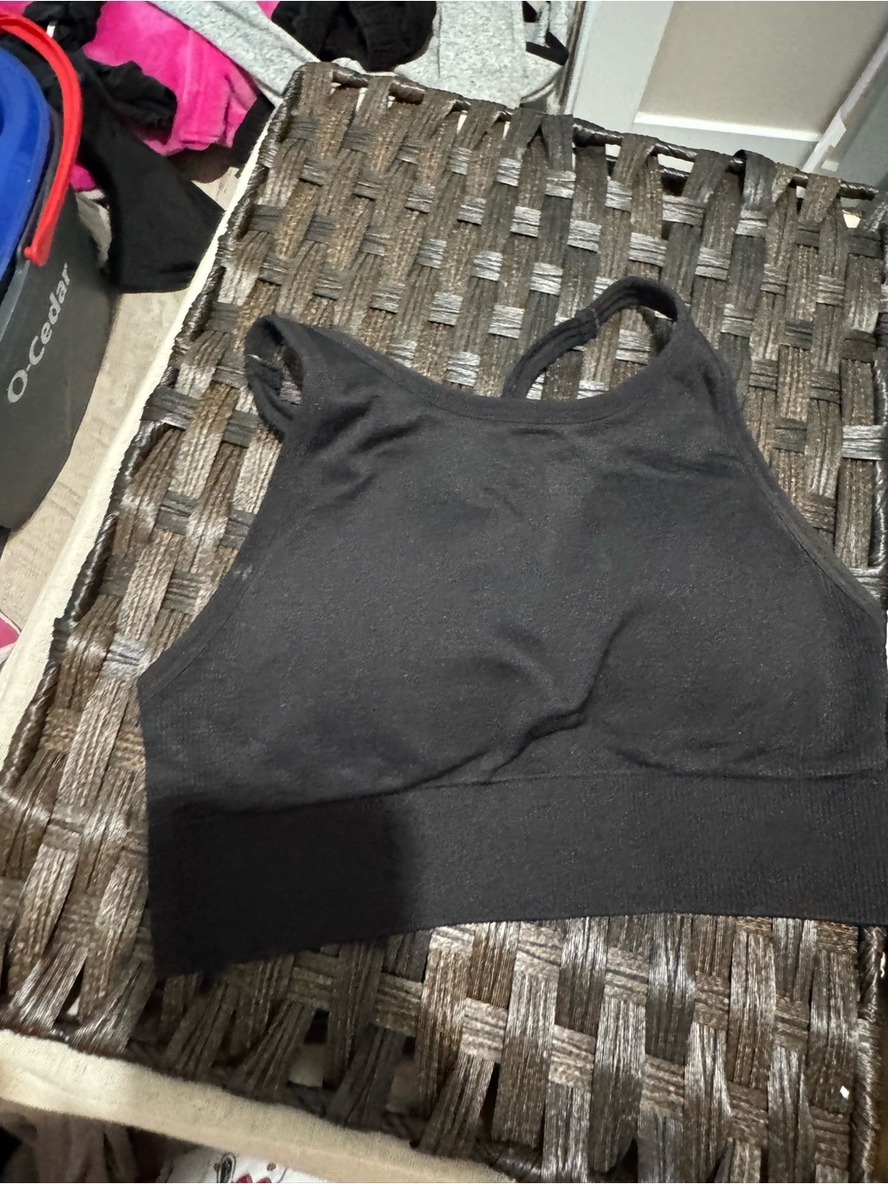 Avia Black High-Neck Sports Bra